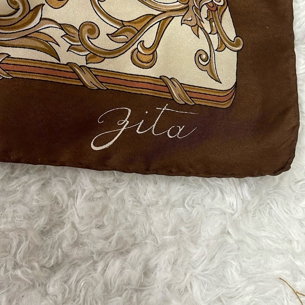 Michele Paris Brown and Cream Scarf - Picture 3 of 13